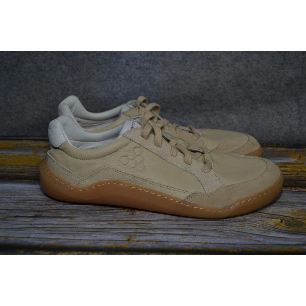 VivoBarefoot Gobi II Shoes Womens 10 Beige Leather Natural Casual Sneakers